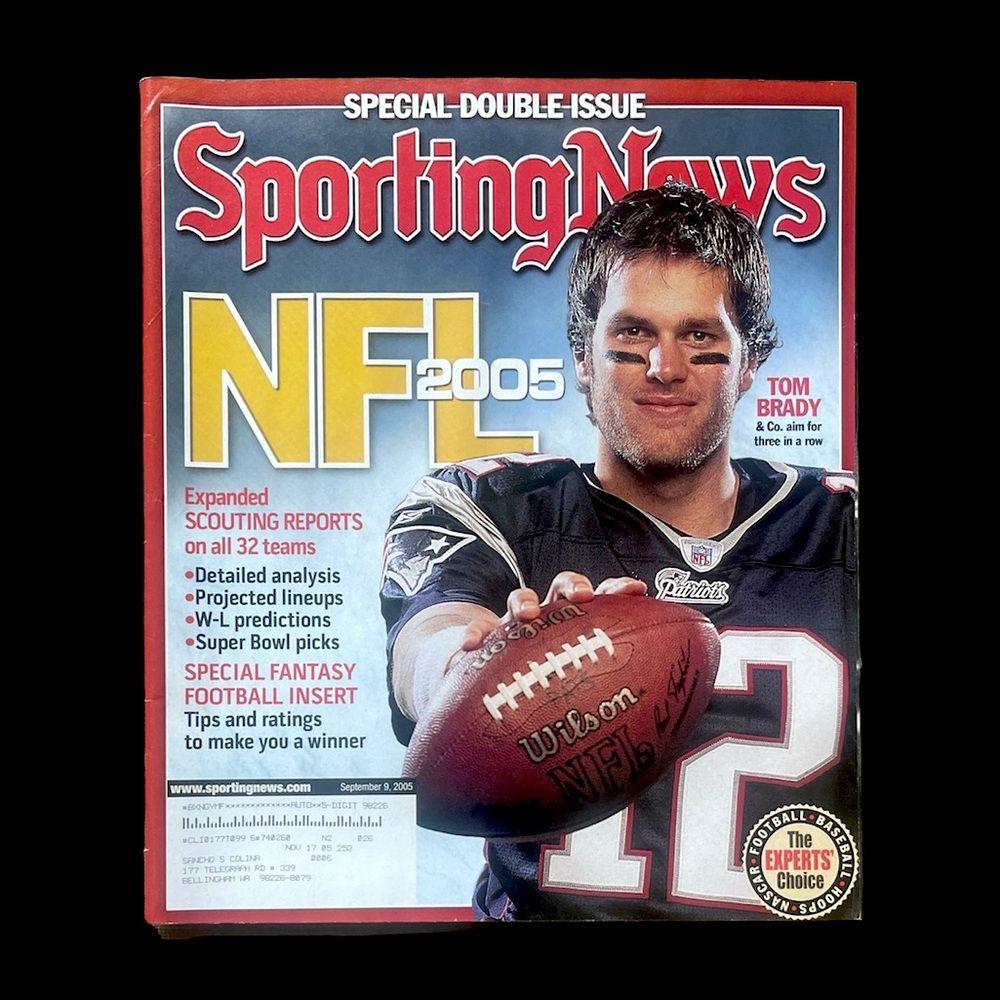 Sporting News TOM BRADY NFL 2005 Cover September 9, 2005 Magazine